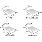 Small Double 4ft Side Lift White Leather Bed with Storage Function